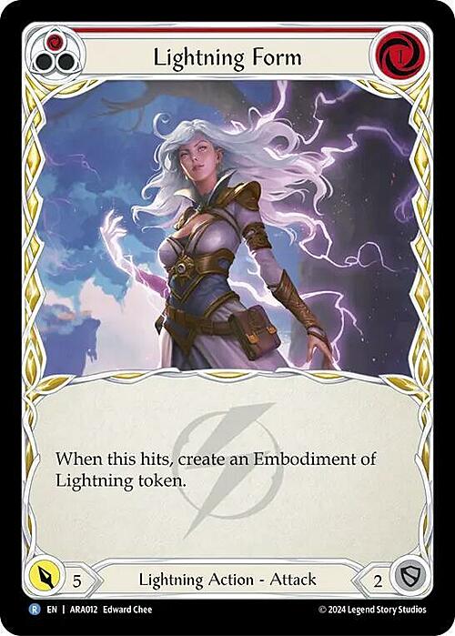 Lightning Form - Red Card Front