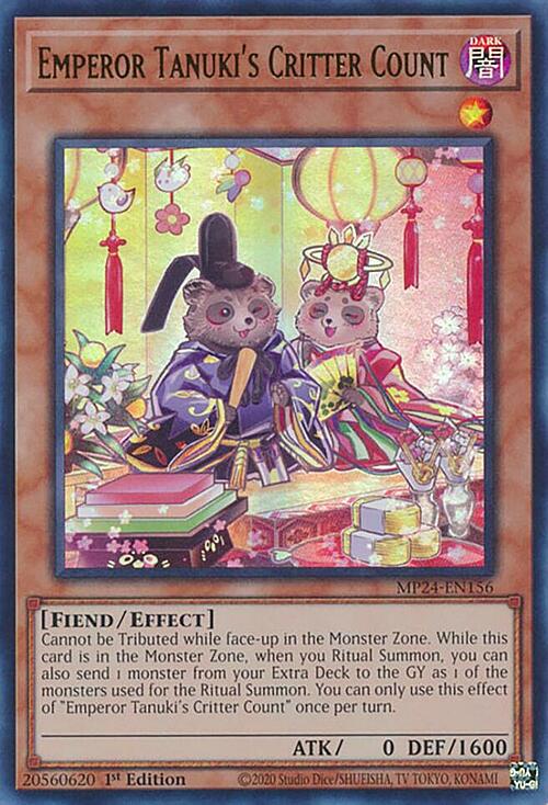 Emperor Tanuki's Critter Count Card Front