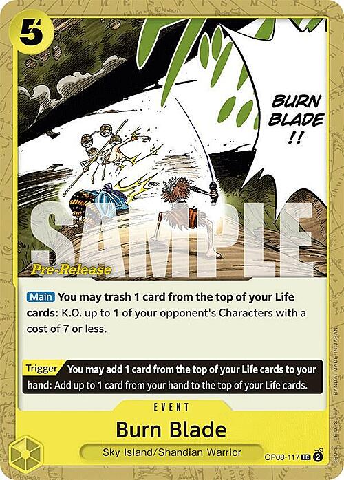 Burn Blade Card Front