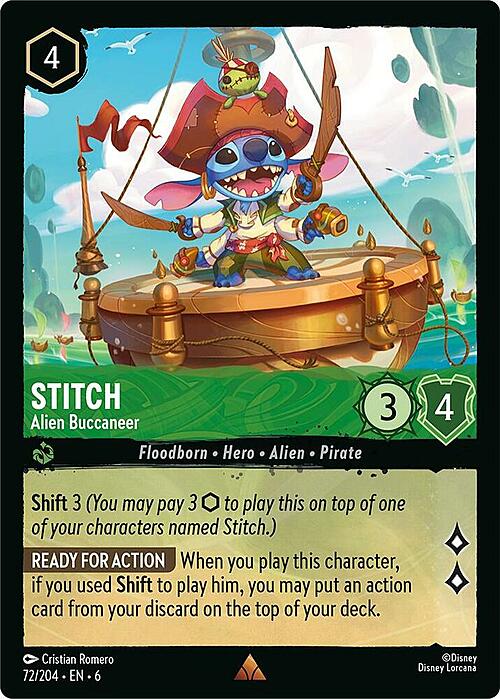 Stitch - Alien Buccaneer Card Front