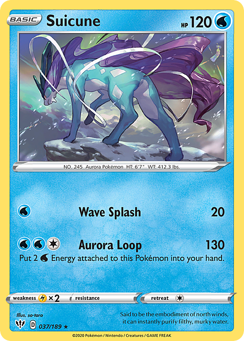 Suicune Card Front