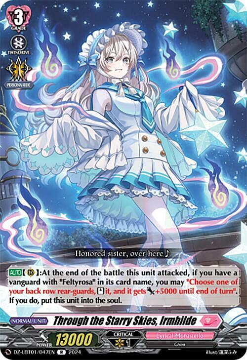 Through the Starry Skies, Irmhilde Card Front