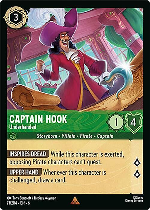 Captain Hook - Underhanded Card Front