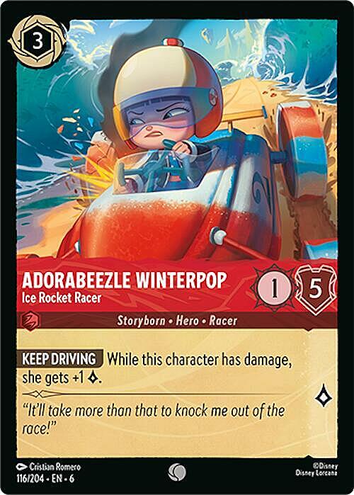 Adorabeezle Winterpop - Ice Rocket Racer Card Front