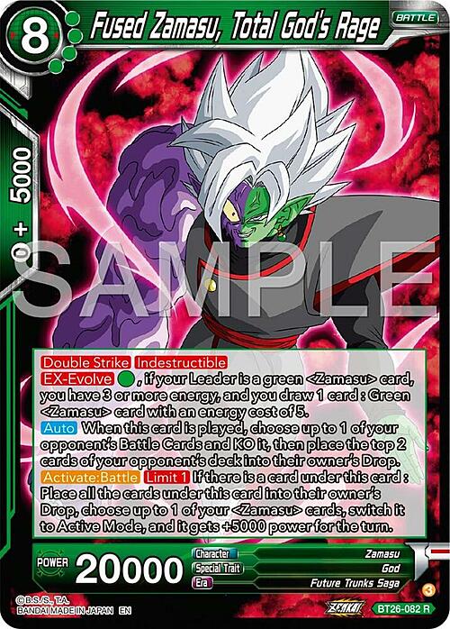 Fused Zamasu, Total God's Rage Frente