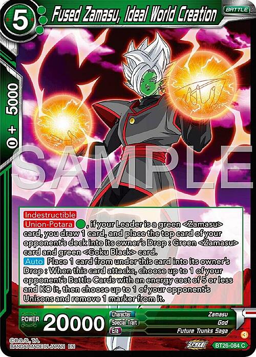 Fused Zamasu, Ideal World Creation Frente