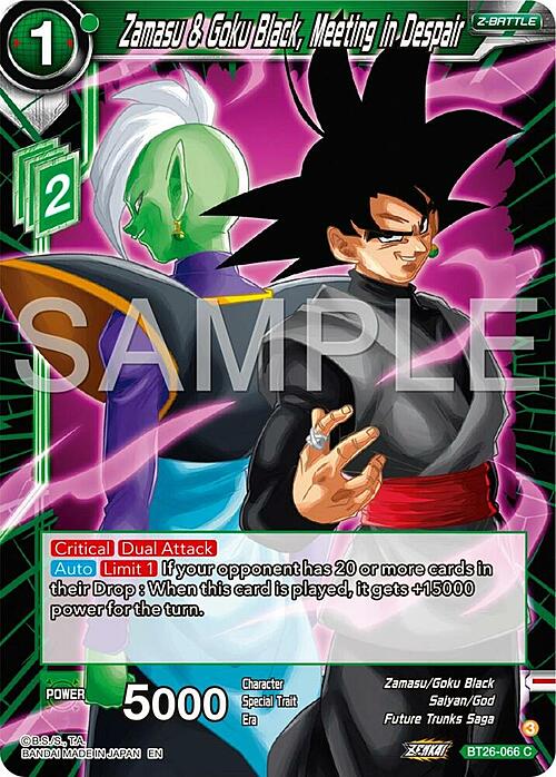 Zamasu & Goku Black, Meeting in Despair Frente