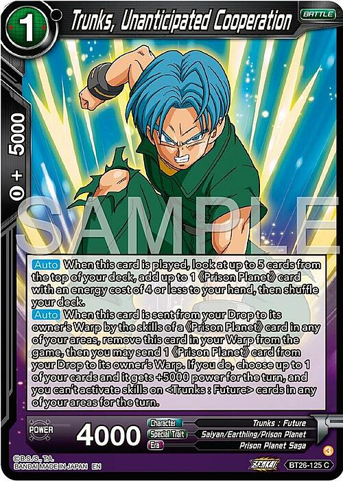 Trunks, Unanticipated Cooperation Frente