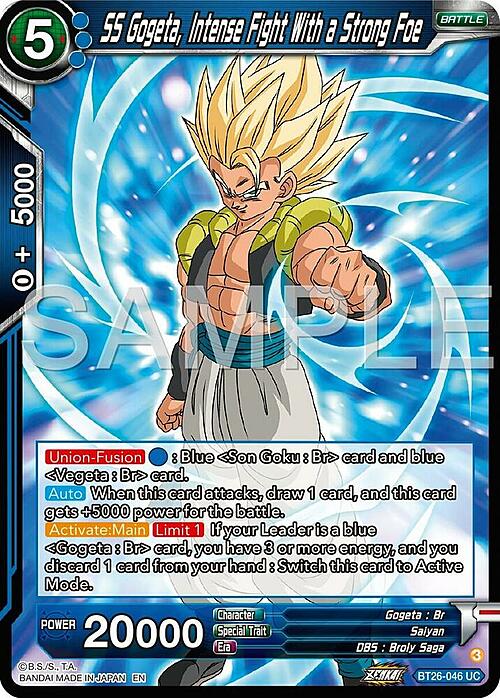 SS Gogeta, Intense Fight With a Strong Foe Card Front