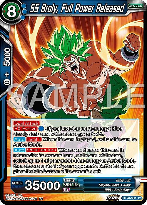 SS Broly, Full Power Released Card Front