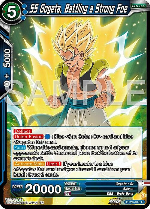 SS Gogeta, Battling a Strong Foe Card Front