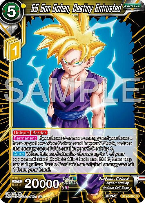 SS Son Gohan, Destiny Entrusted Card Front