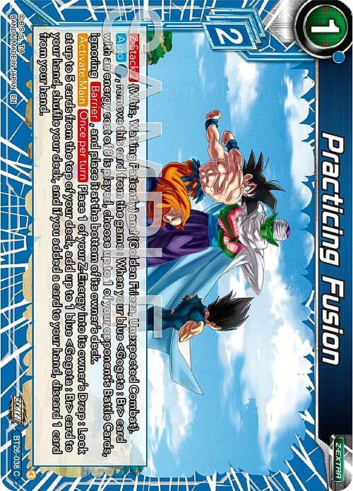 Practicing Fusion Card Front