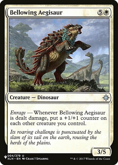 Bellowing Aegisaur Card Front