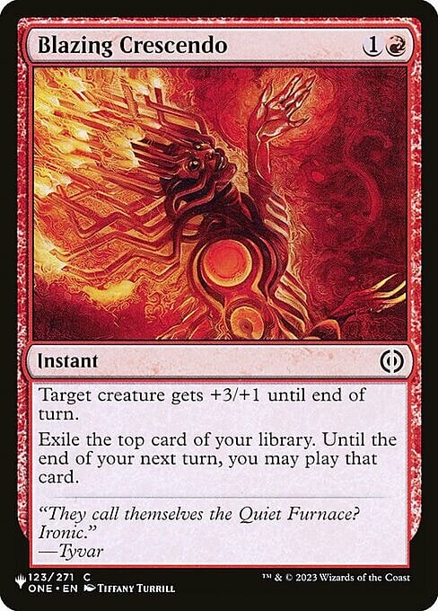 Crescendo Fiammeggiante Card Front