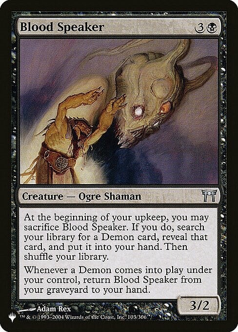 Blood Speaker Card Front