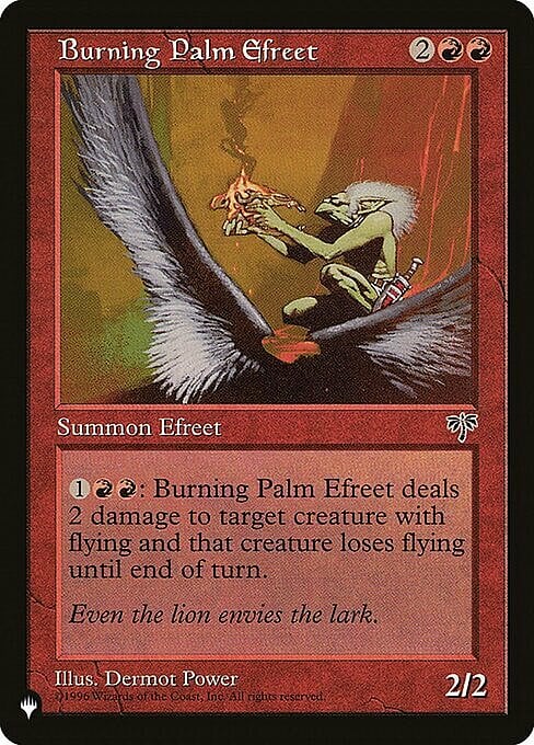 Burning Palm Efreet Card Front