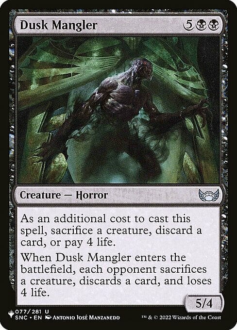 Dusk Mangler Card Front