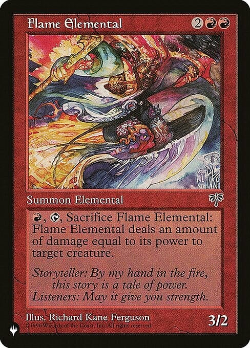 Flame Elemental Card Front