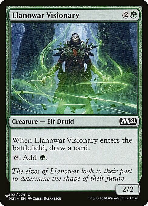 Visionario di Llanowar Card Front