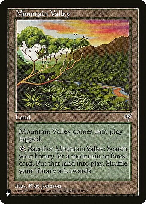 Vallata di Montagna Card Front