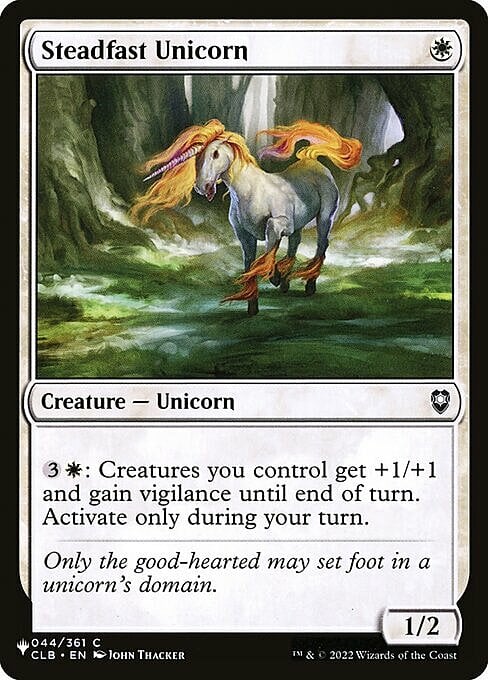 Steadfast Unicorn Card Front