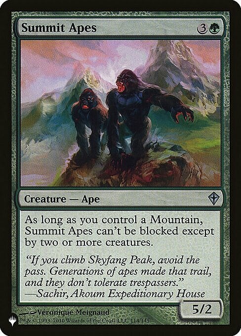 Summit Apes Card Front