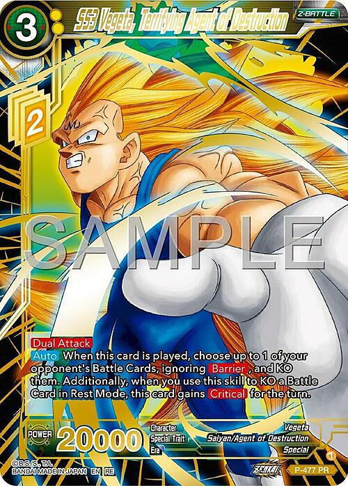 SS3 Vegeta, Terrifying Agent of Destruction Card Front