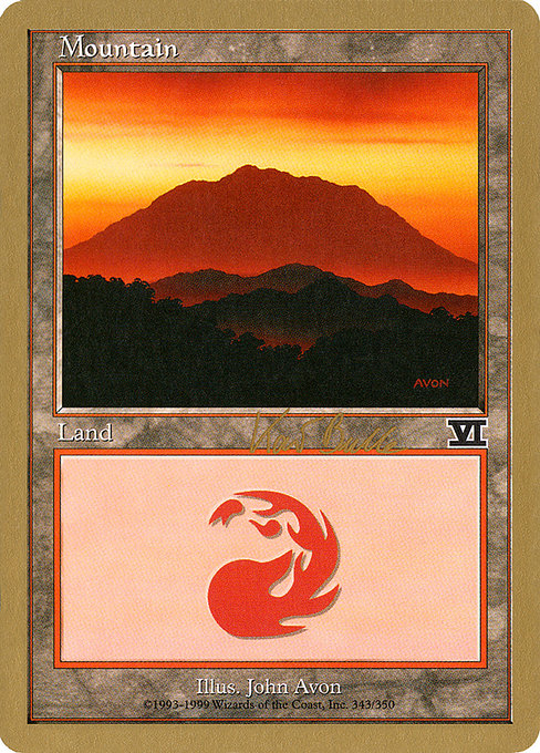 Mountain (mlp344) (Mark Le Pine) [World Championship Decks 1999]