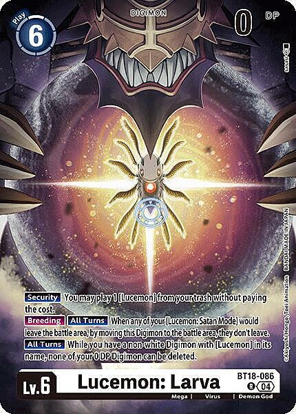 Lucemon: Larva Card Front