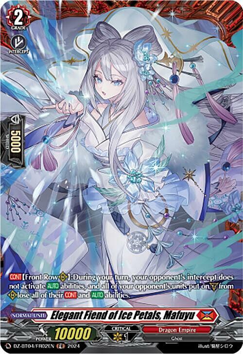 Elegant Fiend of Ice Petals, Mafuyu Card Front