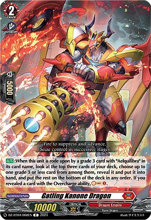 Gatling Kanone Dragon Card Front