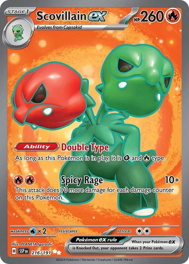 Ultra Rare Scovillain newest full art holo Pokemon card