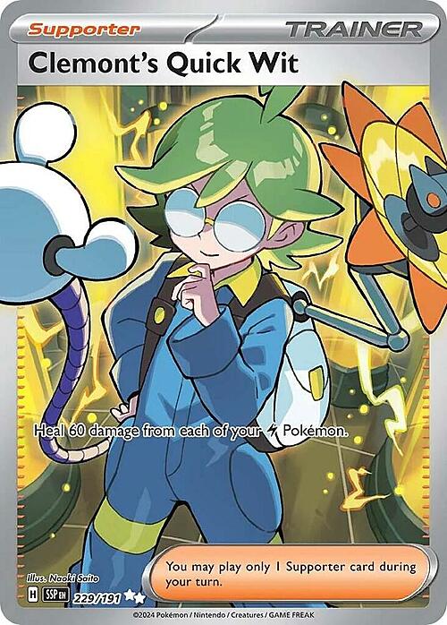 Clemont's Quick Wit Card Front