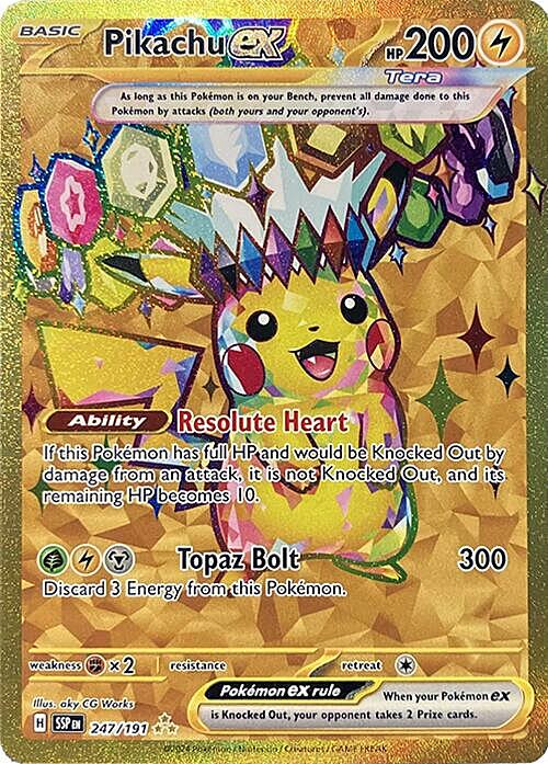 Pikachu ex Card Front