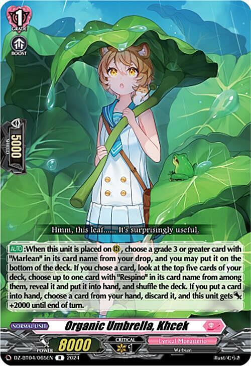 Organic Umbrella, Khcek Card Front