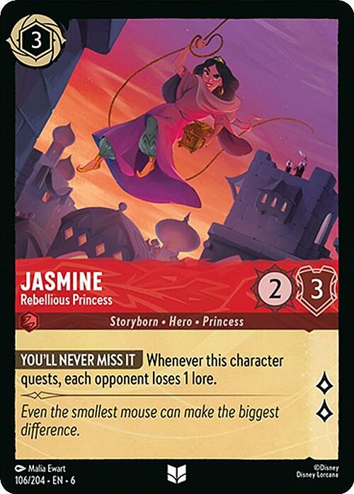 Jasmine - Rebellious Princess Card Front