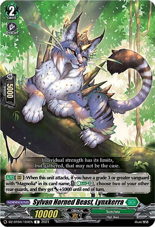 Sylvan Horned Beast, Lynxkerra Card Front