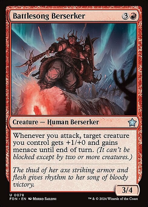 Berserker del Canto di Battaglia Card Front