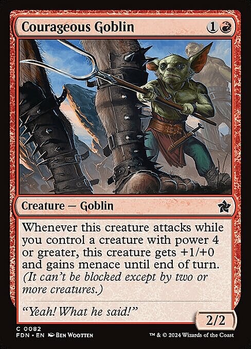 Courageous Goblin Card Front