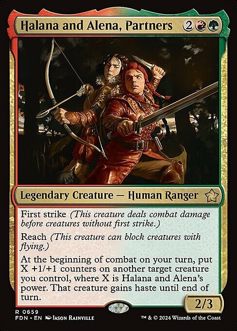 Halana and Alena, Partners Card Front