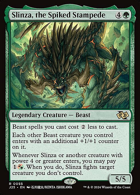 Slinza, the Spiked Stampede Card Front