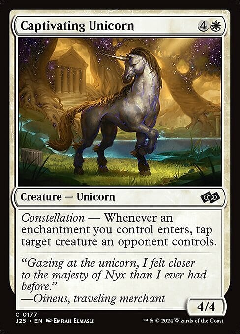 Captivating Unicorn Card Front