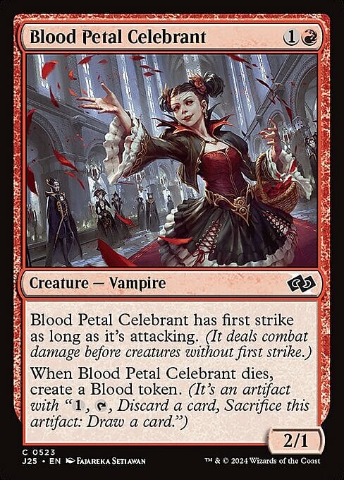 Blood Petal Celebrant Card Front