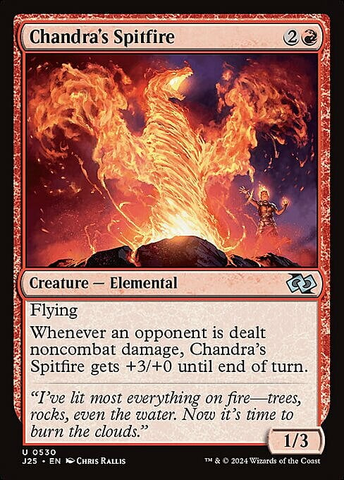 Chandra's Spitfire Card Front