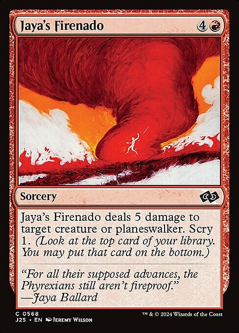 Jaya's Firenado Card Front