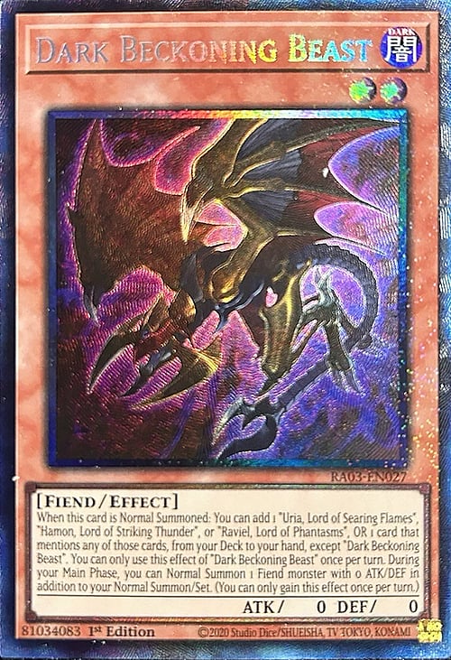 Dark Beckoning Beast Card Front