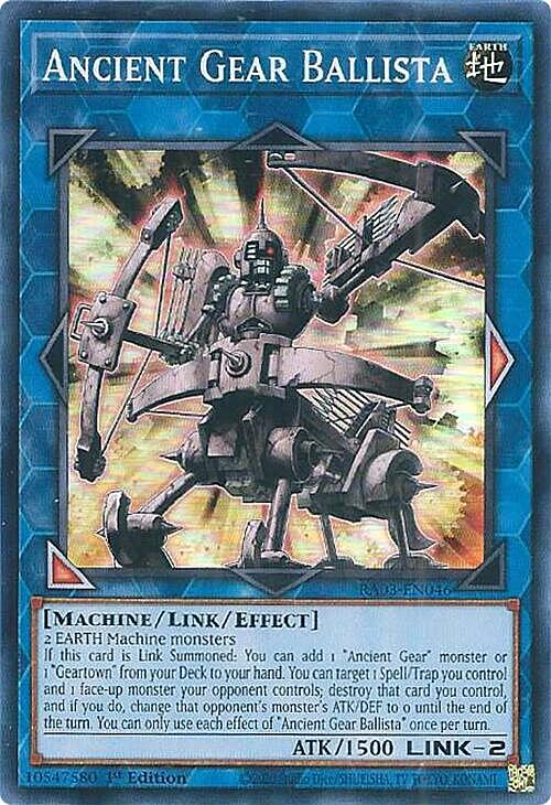 Ancient Gear Ballista Card Front