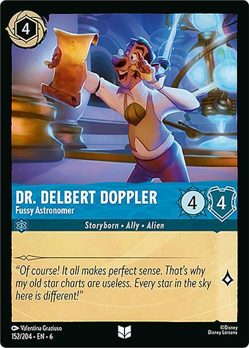 Dr. Delbert Doppler - Fussy Astronomer Card Front