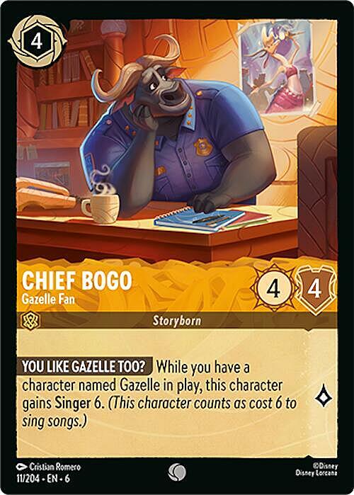 Chief Bogo - Gazelle Fan Card Front